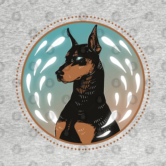 Doberman Glow by Drawing Alba